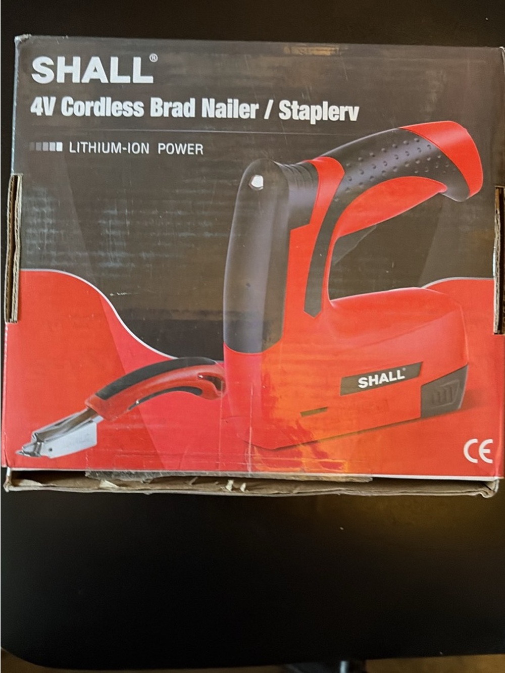 4V Cordless Brad Nailer Staplery - Red